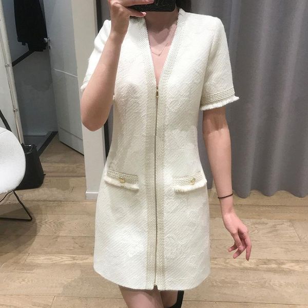 ethnic clothing woman zip dress short sleeve tassel beige slim fit french brand elegant casual office clothes mini, Red
ethnic clothing woman zip dress short sleeve tassel beige slim fit french brand elegant casual office clothes mini, Red