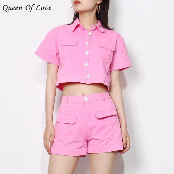 women's two piece pants 2021 summer runway streetwear pink denim shorts suit outfits casual 2 women jacket and pocket short pant matchi, White
women's two piece pants 2021 summer runway streetwear pink denim shorts suit outfits casual 2 women jacket and pocket short pant matchi, White