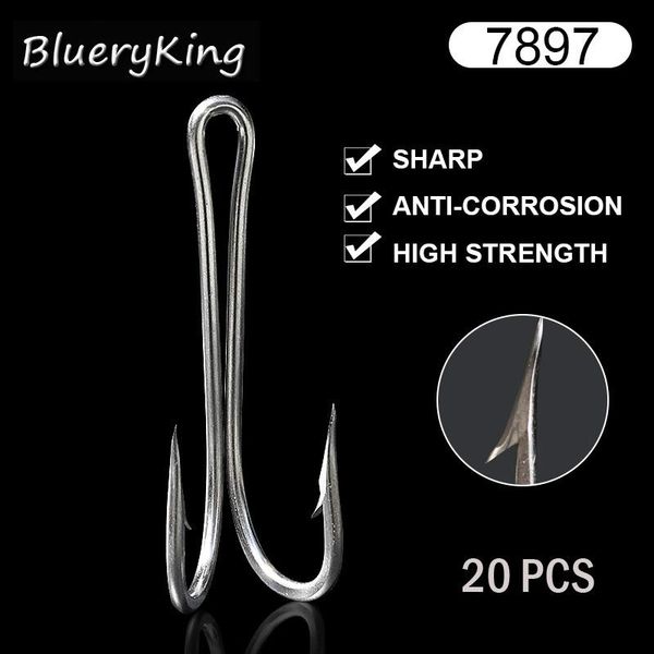 fishing hooks bluekim 20 pcs/pack 7897 duple hook stainless steel big double large non-weld fish for trolling lures
fishing hooks bluekim 20 pcs/pack 7897 duple hook stainless steel big double large non-weld fish for trolling lures