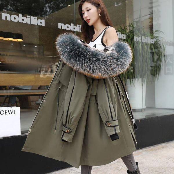 women's fur & faux 2021 school overcomes raccoon dog large ladies jackets collar mink inner liner high-end coat thickened leisure warmt, Black
women's fur & faux 2021 school overcomes raccoon dog large ladies jackets collar mink inner liner high-end coat thickened leisure warmt, Black