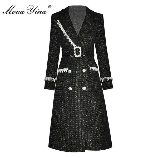 women's wool & blends moaayina fashion windbreaker overcoat autumn winter women long sleeve beaded crystal double breasted, Black
women's wool & blends moaayina fashion windbreaker overcoat autumn winter women long sleeve beaded crystal double breasted, Black