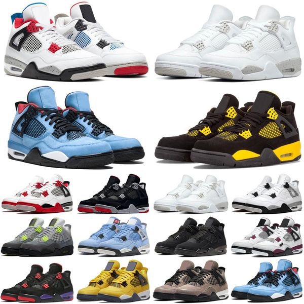 2021 university blue jumpman 4 4s men basketball shoes fire red white oreo black cat neon sports sneakers mens trainers size 7-13, White;red
2021 university blue jumpman 4 4s men basketball shoes fire red white oreo black cat neon sports sneakers mens trainers size 7-13, White;red