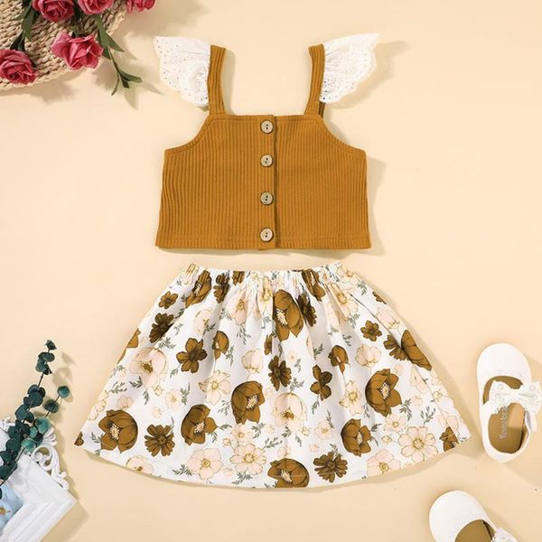 clothing sets #vw baby girls solid ribbed strapless button lace sleeve summer floral print skirts set outfits vetement fille, White
clothing sets #vw baby girls solid ribbed strapless button lace sleeve summer floral print skirts set outfits vetement fille, White