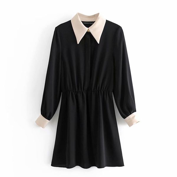 casual woman black patchwork dress fashion ladies autumn turndown collar es female elegant long sleeve 210515, Black;gray
casual woman black patchwork dress fashion ladies autumn turndown collar es female elegant long sleeve 210515, Black;gray