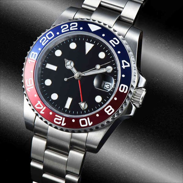 40mm gmt men blue/red headgear light-turning hands rvs strapsapphire glass automatic crossing clock c217, Slivery;brown
40mm gmt men blue/red headgear light-turning hands rvs strapsapphire glass automatic crossing clock c217, Slivery;brown