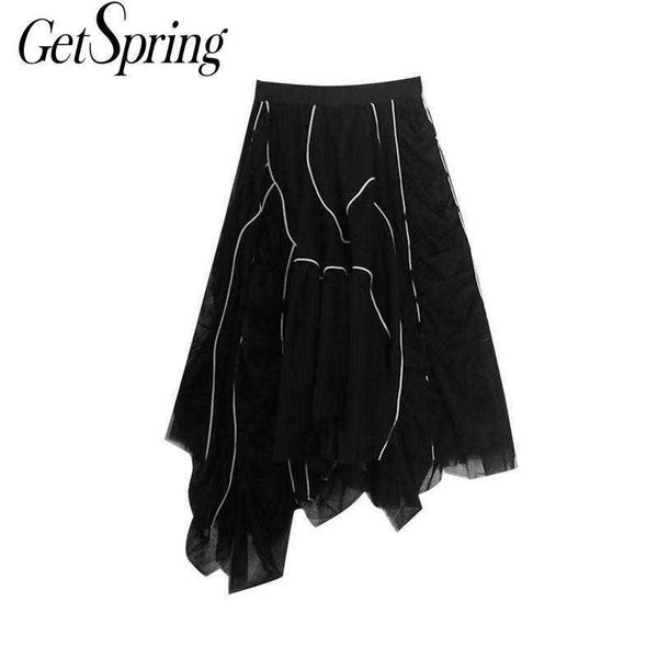 getspring women skirt asymmetry color matching mesh skirts s irregular black white vintage long high waist 210601
getspring women skirt asymmetry color matching mesh skirts s irregular black white vintage long high waist 210601