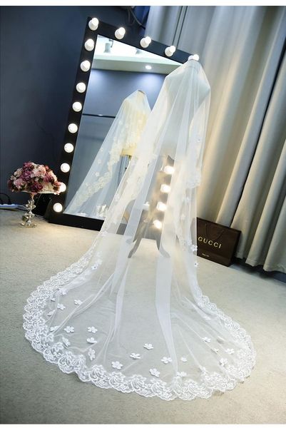 bridal veils up.sky 3m one layer lace edge ivory cathedral wedding veil long accessories veu de noiva, Black
bridal veils up.sky 3m one layer lace edge ivory cathedral wedding veil long accessories veu de noiva, Black