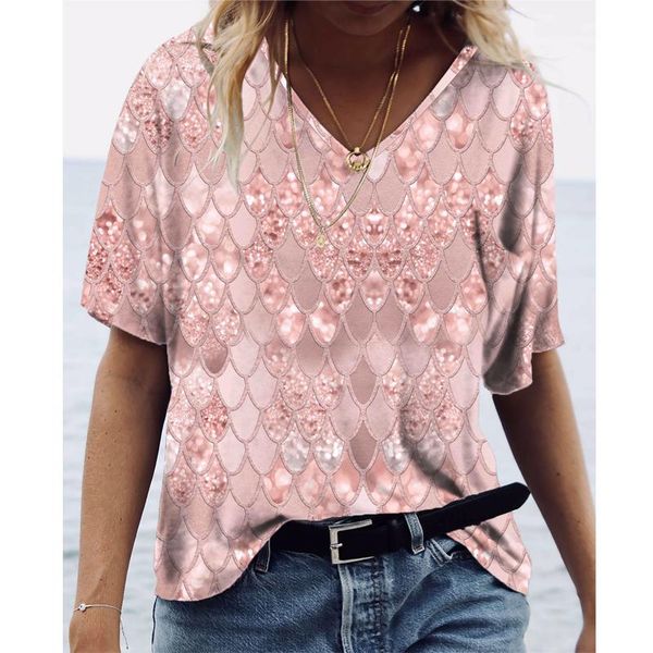 women's t-shirt summer sequins jacquard print v neck short sleeve shirts fashion printed loose streetwear sequin pullover 5xl, White
women's t-shirt summer sequins jacquard print v neck short sleeve shirts fashion printed loose streetwear sequin pullover 5xl, White