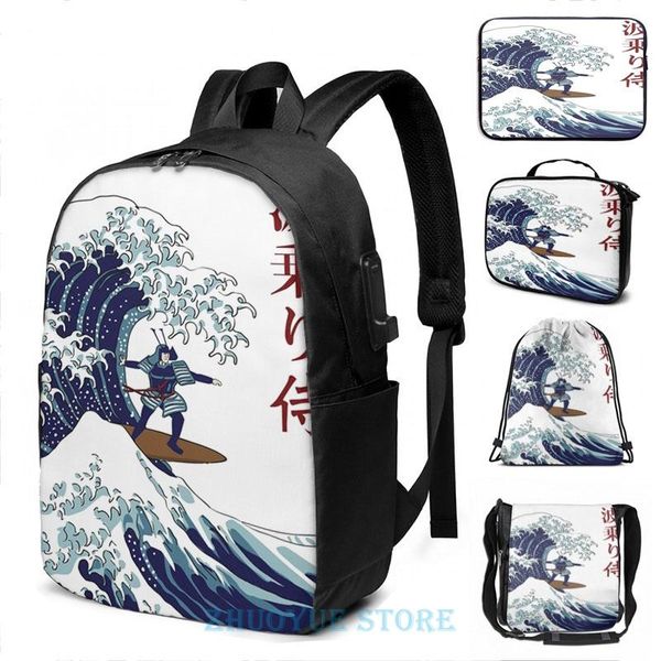 backpack funny graphic print surfing samurai usb charge men school bags women bag travel laptop
backpack funny graphic print surfing samurai usb charge men school bags women bag travel laptop