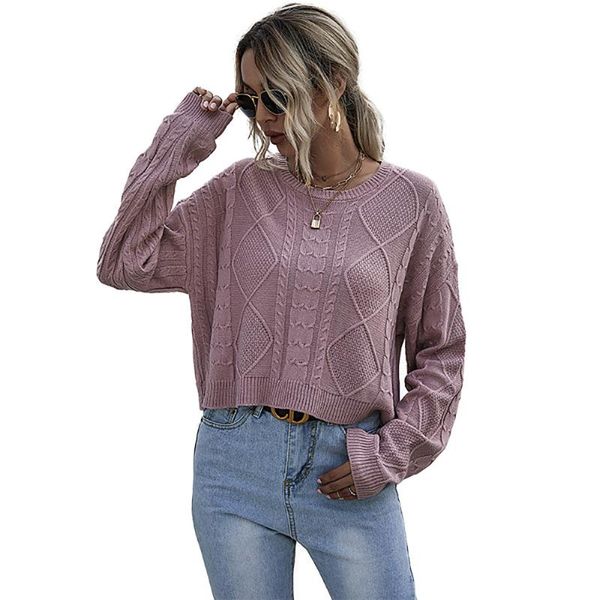 women's sweaters european and american autumn winter solid color short paragraph pullover all-match knitted twist sweater women, White;black
women's sweaters european and american autumn winter solid color short paragraph pullover all-match knitted twist sweater women, White;black