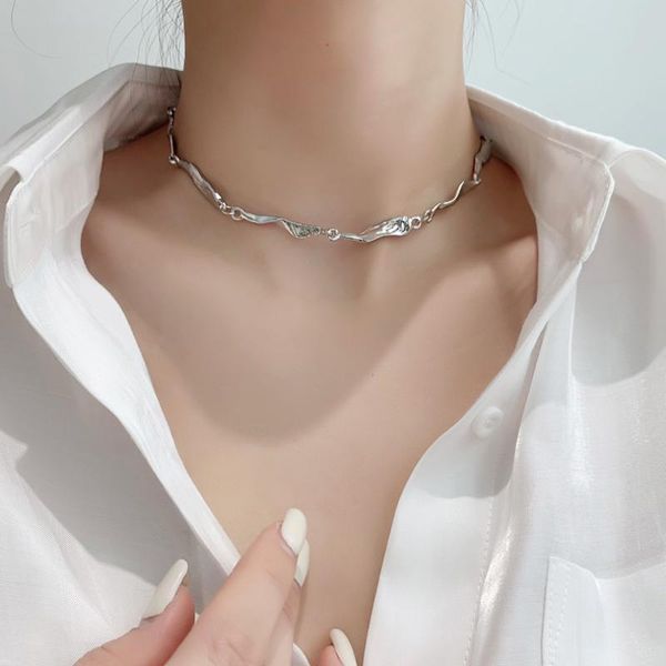 chains xiaoboacc korean fashion bracelet clavicle necklace for women geometric hoodies design metal neck chain, Silver
chains xiaoboacc korean fashion bracelet clavicle necklace for women geometric hoodies design metal neck chain, Silver