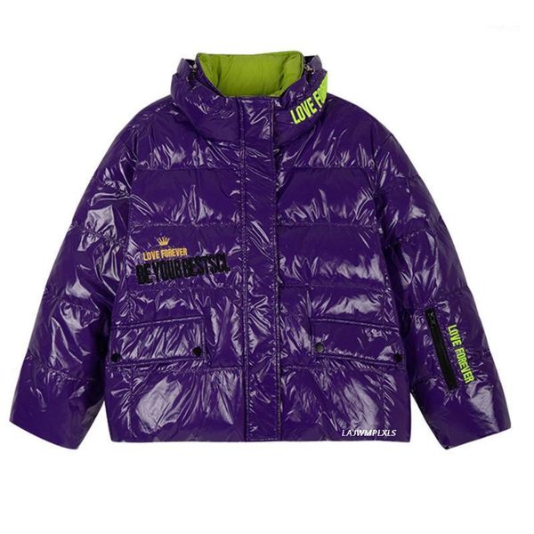 women's down & parkas streetwear fashion glossy white duck jacket women 2021 hooded feather parka winter snow short puffer coat bright, Black
women's down & parkas streetwear fashion glossy white duck jacket women 2021 hooded feather parka winter snow short puffer coat bright, Black