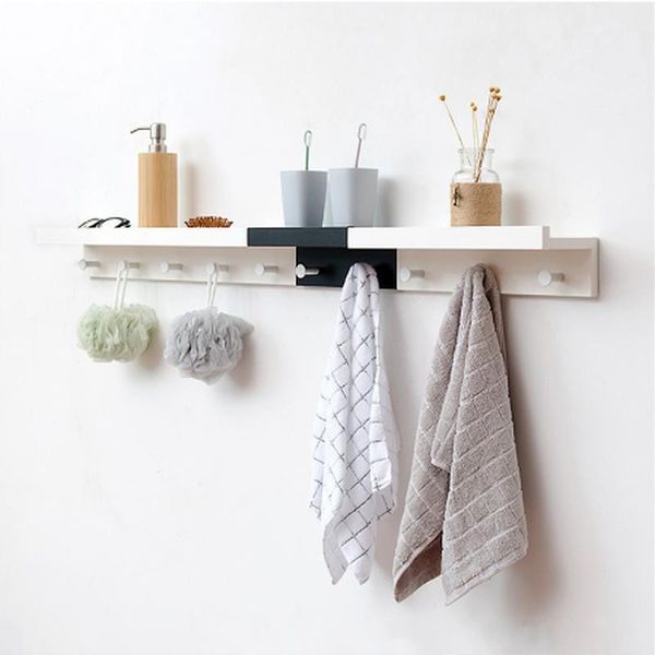 wall shelf wood storage rack organizer household sundries decor holder key hanger shelves with hanging wf hooks & rails
wall shelf wood storage rack organizer household sundries decor holder key hanger shelves with hanging wf hooks & rails