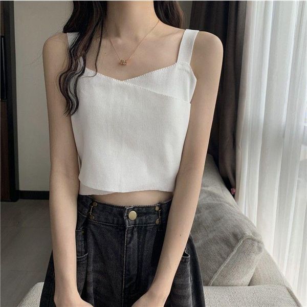 women's t-shirt vest women summer sleeveless t-shirts woman innerwear solid oversize street korean fashion casual wild clothes, White
women's t-shirt vest women summer sleeveless t-shirts woman innerwear solid oversize street korean fashion casual wild clothes, White