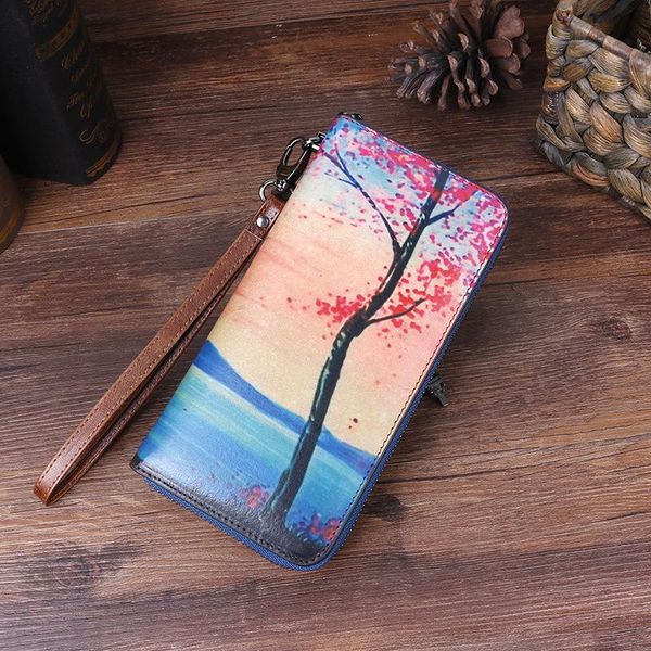 wallets johnature creative first layer cow leather large clutch wallet 2021 handmade printed long card holder phone purse, Red;black
wallets johnature creative first layer cow leather large clutch wallet 2021 handmade printed long card holder phone purse, Red;black
