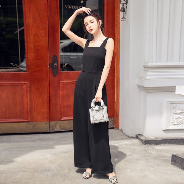 tees arrival fashion summer ladies'overalls lady elegant temperament simple work style without back coveralls, White
tees arrival fashion summer ladies'overalls lady elegant temperament simple work style without back coveralls, White