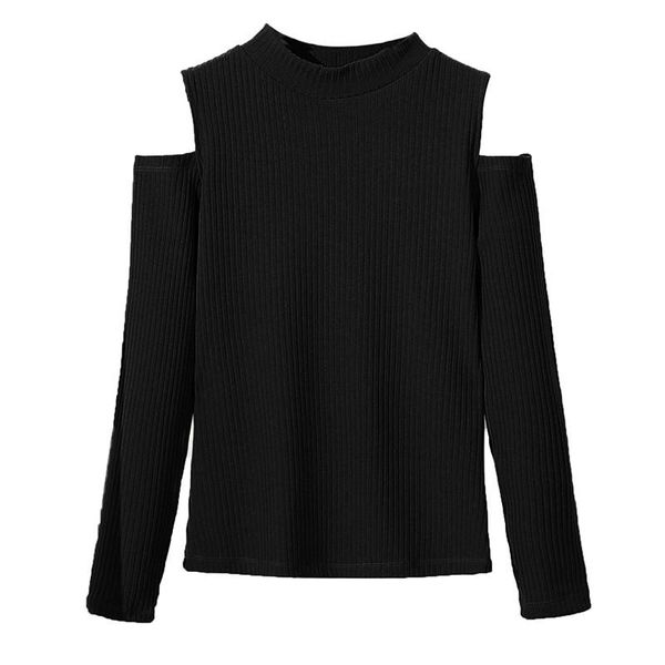 women's sweaters spring autumn sweater women slim solid color fashion high-necked long sleeve off-shoulder knitted, White;black
women's sweaters spring autumn sweater women slim solid color fashion high-necked long sleeve off-shoulder knitted, White;black