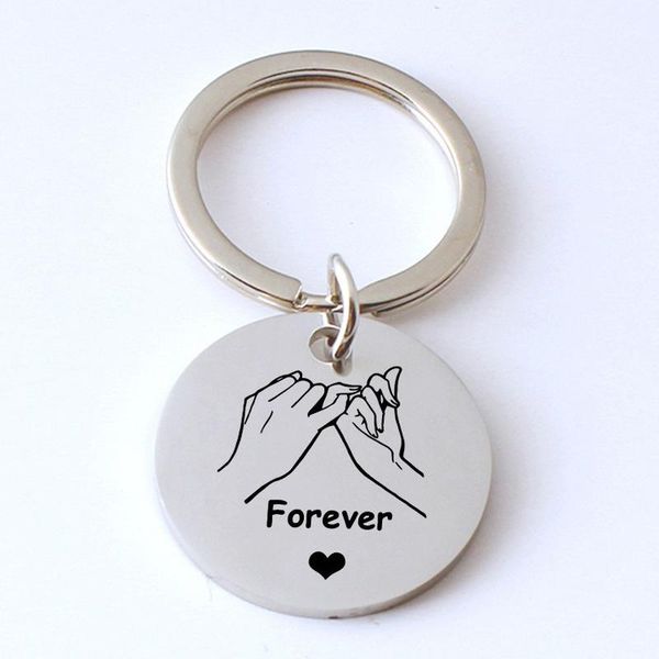 keychains round hands in keychain man cute funny key chain women couples stainless steel forever love letter ring pants breloks, Silver
keychains round hands in keychain man cute funny key chain women couples stainless steel forever love letter ring pants breloks, Silver