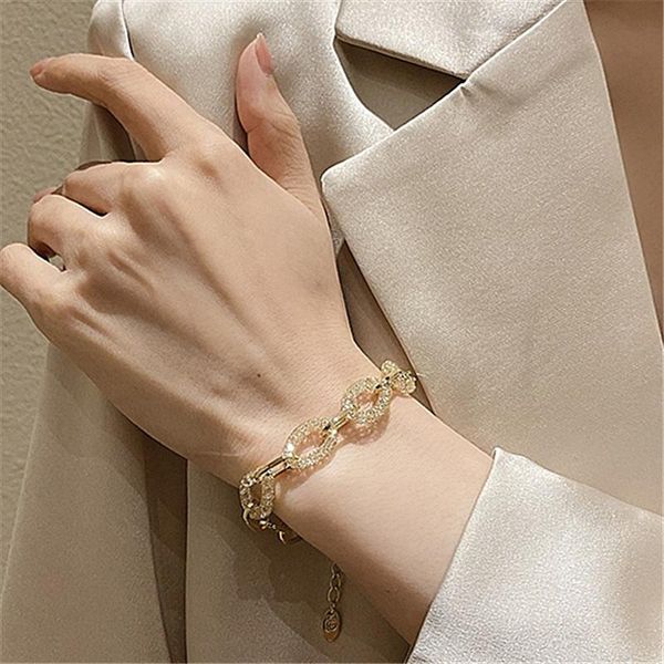 link, chain 2021 women fashion design sense brushed crystal mesh oval splicing bracelet high-end versatile light luxury, Black
link, chain 2021 women fashion design sense brushed crystal mesh oval splicing bracelet high-end versatile light luxury, Black