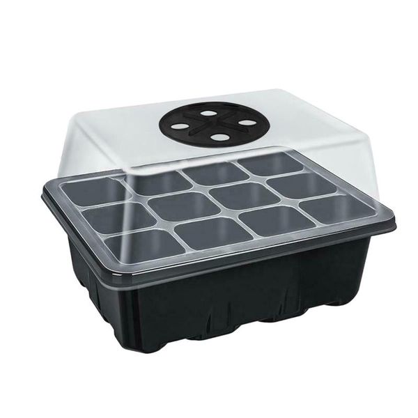 planters & pots 18x14x6cm flower pot seeds seedling tray sprout plate 12-cells nursery with transparent lids box for gardening(black)
planters & pots 18x14x6cm flower pot seeds seedling tray sprout plate 12-cells nursery with transparent lids box for gardening(black)
