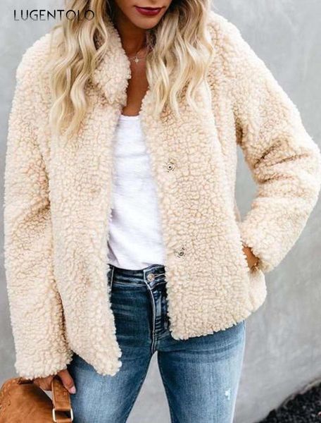 lugentolo jacket women plush autumn winter coat casual solid long sleeve zipper plus size lapel fashion jackets women's, Black;brown
lugentolo jacket women plush autumn winter coat casual solid long sleeve zipper plus size lapel fashion jackets women's, Black;brown