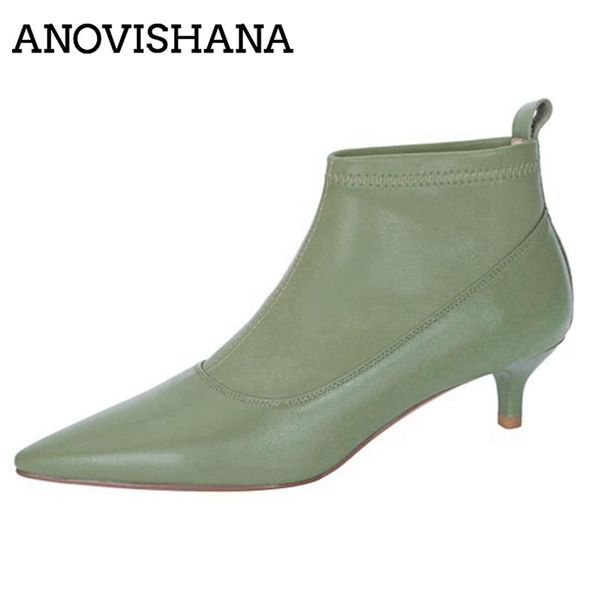 boots anovishana 2021 women ankle pointed toe 5cm short heels genuine leather warm stylish concise designer autumn a3494, Black
boots anovishana 2021 women ankle pointed toe 5cm short heels genuine leather warm stylish concise designer autumn a3494, Black