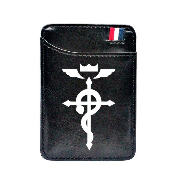 card holders classic fullmetal alchemist magic wallet leather men women mini thin money clips holder purse, Brown;gray
card holders classic fullmetal alchemist magic wallet leather men women mini thin money clips holder purse, Brown;gray