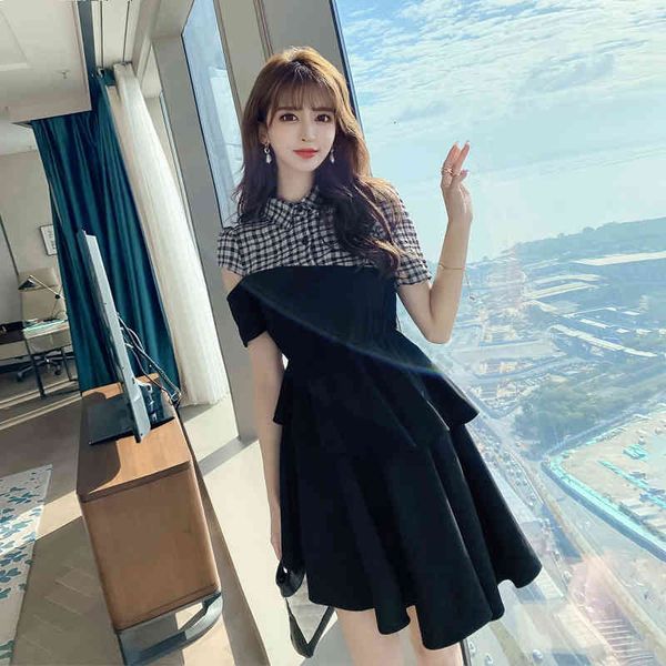 arrival fashion midi summer female style short sleeved plaid impression shredded dress fine, Black;gray
arrival fashion midi summer female style short sleeved plaid impression shredded dress fine, Black;gray