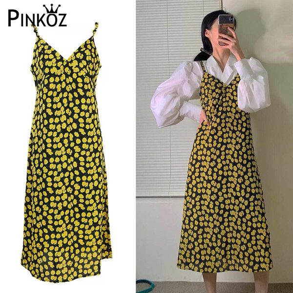 daisy flower printed summer dress spaghetti strap v neck yellow floral beach midi holiday 210421, White
daisy flower printed summer dress spaghetti strap v neck yellow floral beach midi holiday 210421, White
