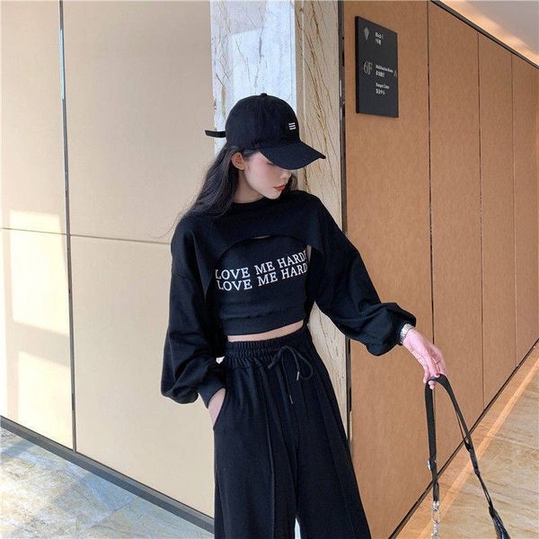 pant women's 2021 summer and autumn new korean style long-sleeved bottoming shirt letter vest fashion three-piece suit, White
pant women's 2021 summer and autumn new korean style long-sleeved bottoming shirt letter vest fashion three-piece suit, White