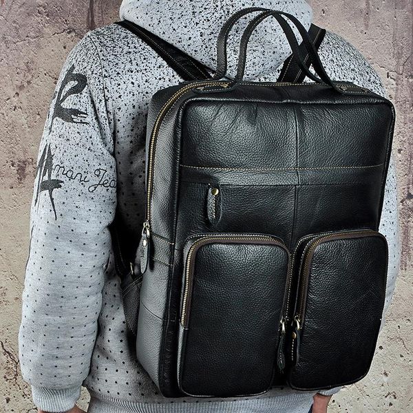 backpack multi pockets men genuine leather casual fashion outdoor bag high capacity chic college bags mochila df515
backpack multi pockets men genuine leather casual fashion outdoor bag high capacity chic college bags mochila df515