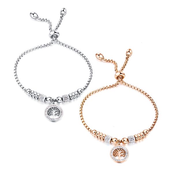 link charm selling titanium steel inlaid diamond life tree bracelet personalized simple adjustable women's, Golden;silver
link charm selling titanium steel inlaid diamond life tree bracelet personalized simple adjustable women's, Golden;silver