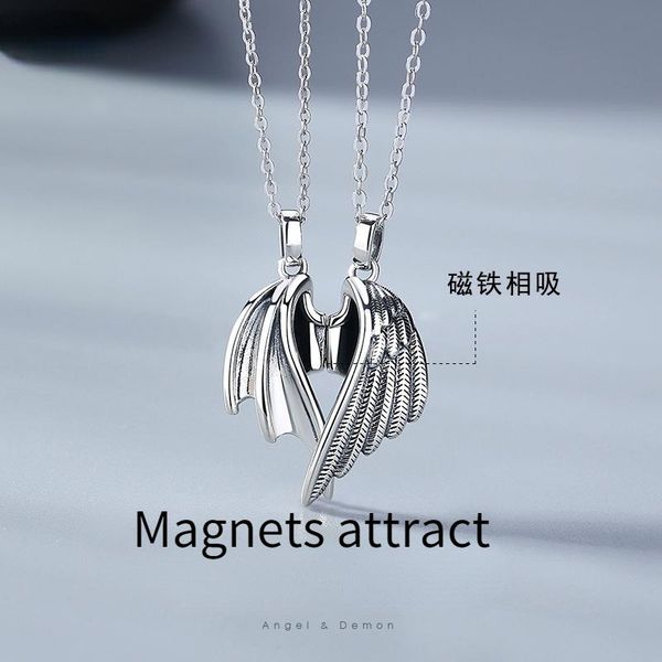 chains 100% real 925 sterling silver devil and angel lovers fashion jewelry necklace pendant thai 45cm
chains 100% real 925 sterling silver devil and angel lovers fashion jewelry necklace pendant thai 45cm