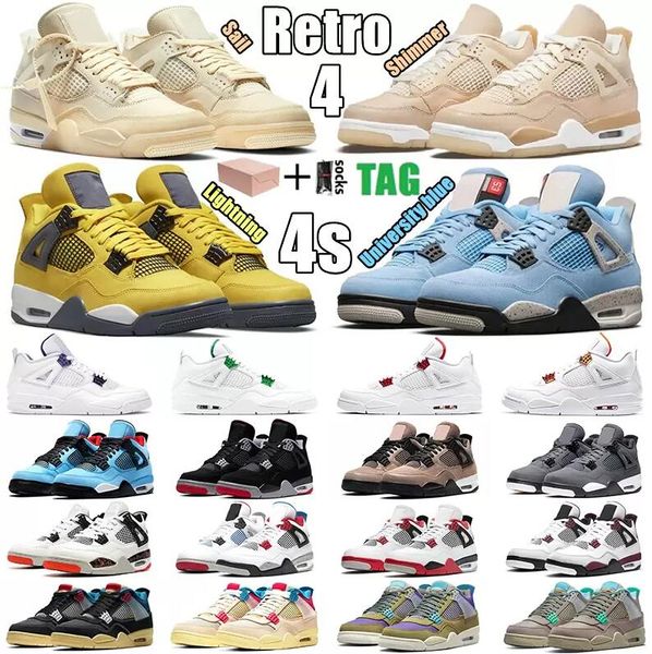 womens mens 4 jumpman 4s basketball shoes men sail shimmer lightning black cat university blue bred trainers pure money metallic purple desi
womens mens 4 jumpman 4s basketball shoes men sail shimmer lightning black cat university blue bred trainers pure money metallic purple desi