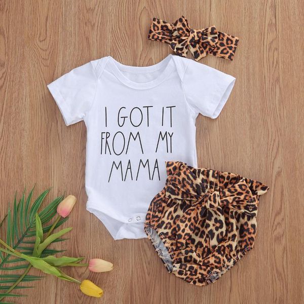 baby & children's 0-24m born girls boys clothes sets letter short sleeve romper leopard shorts headband clothing, White
baby & children's 0-24m born girls boys clothes sets letter short sleeve romper leopard shorts headband clothing, White