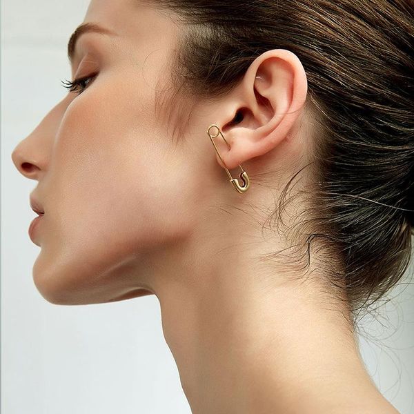 summer rain simple gold plated safety pins hoop earrings for women 2021 original cool style paper clip aslo can be brooch femme & huggie, Golden;silver
summer rain simple gold plated safety pins hoop earrings for women 2021 original cool style paper clip aslo can be brooch femme & huggie, Golden;silver