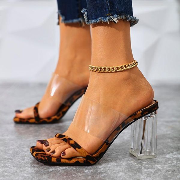 sandals 2021 women high heel slippers thick open toe summer fashion pvc leather crystal transparent ladies, Black
sandals 2021 women high heel slippers thick open toe summer fashion pvc leather crystal transparent ladies, Black