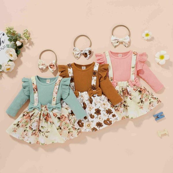 clothing sets princess autumn infant baby girls clothes set flying sleeves ribbed +suspender skirt+bow headband flower toddler suit, White
clothing sets princess autumn infant baby girls clothes set flying sleeves ribbed +suspender skirt+bow headband flower toddler suit, White