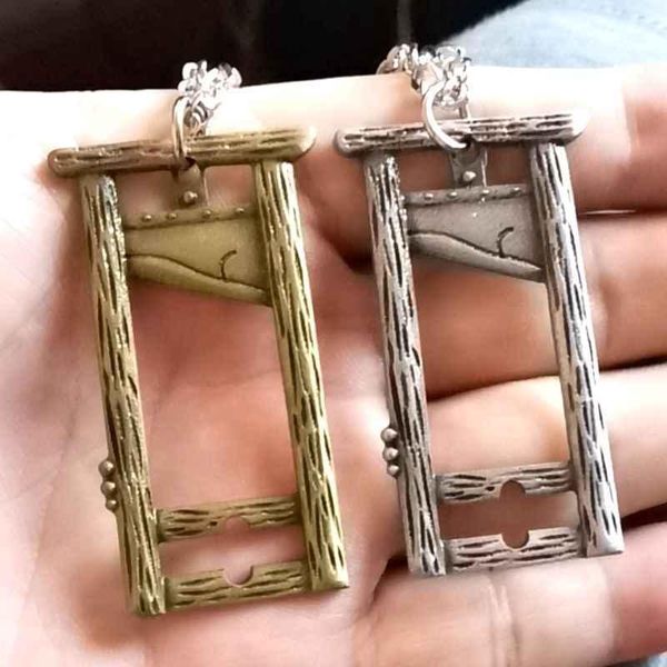 pendant necklaces men guillotine necklace vintage jewelry french revolution creepy halloween art gifts, Silver
pendant necklaces men guillotine necklace vintage jewelry french revolution creepy halloween art gifts, Silver