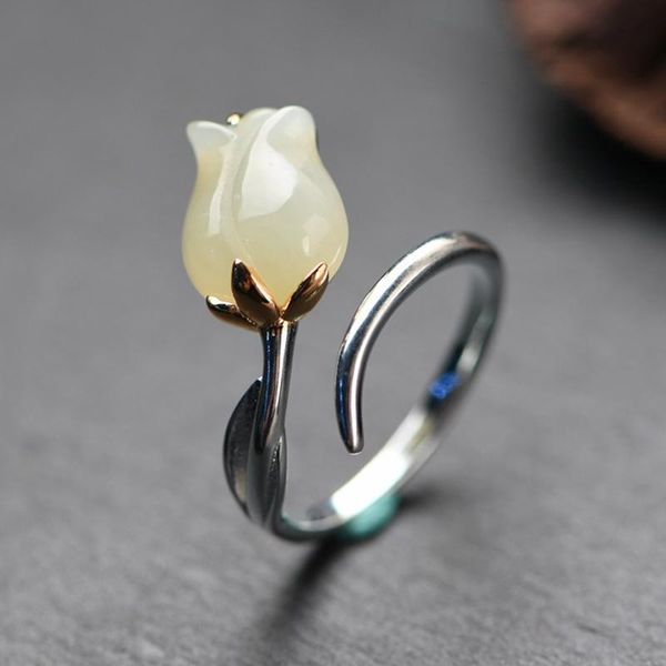 cluster rings fnj hetian jade rose flower ring 925 silver fashion original s925 sterling for women jewelry adjustable size, Golden;silver
cluster rings fnj hetian jade rose flower ring 925 silver fashion original s925 sterling for women jewelry adjustable size, Golden;silver
