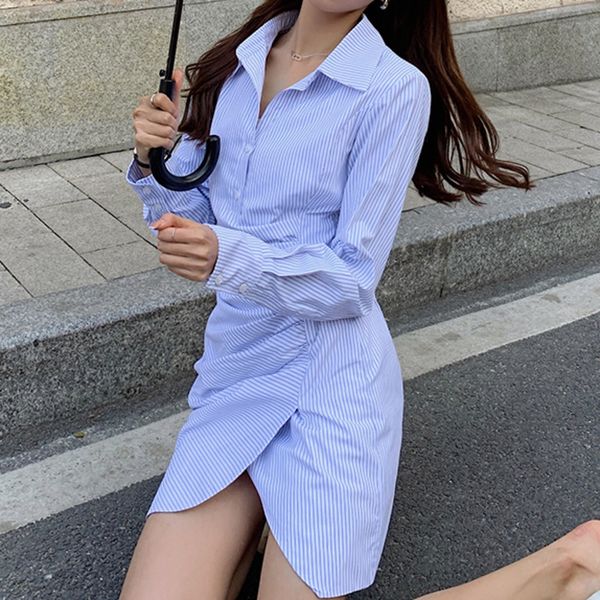 in spring and autumn meter feeling small polo sleeve mujer temperament striped shirt white dress, Black;gray
in spring and autumn meter feeling small polo sleeve mujer temperament striped shirt white dress, Black;gray