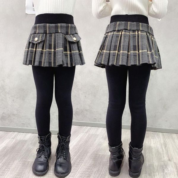 winter girls leggings with skirt kids pants plaid pantskirt culottes children trousers thicken warm 8t, Blue
winter girls leggings with skirt kids pants plaid pantskirt culottes children trousers thicken warm 8t, Blue