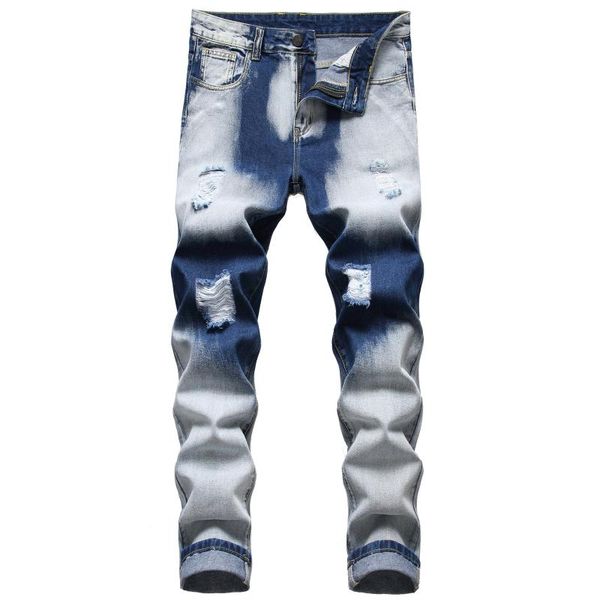 men's jeans denim self-cultivation trendy brand casual long pants design style trend all-match hole ruined, Blue
men's jeans denim self-cultivation trendy brand casual long pants design style trend all-match hole ruined, Blue