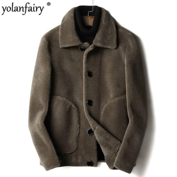 men's leather & faux wool fur coat autumn winter jacket men real sheep double-side wear warm mens fashion jackets l18-3701 yy350, Black
men's leather & faux wool fur coat autumn winter jacket men real sheep double-side wear warm mens fashion jackets l18-3701 yy350, Black