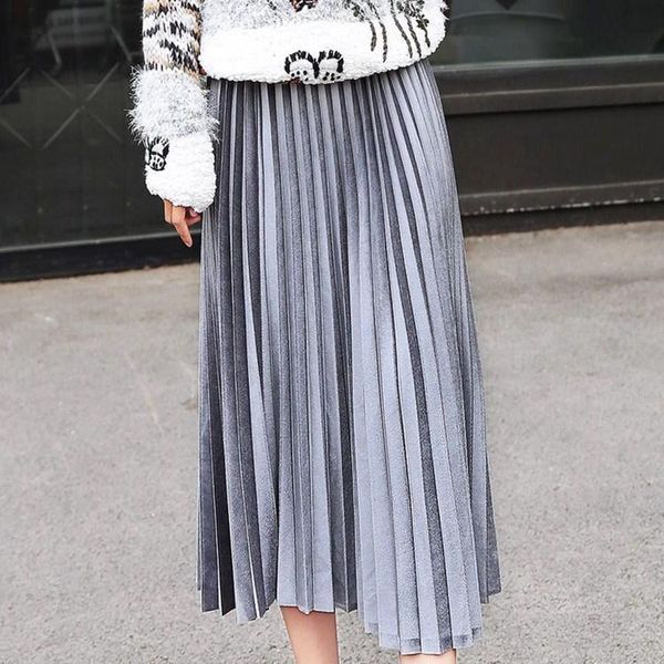skirts womens autumn and winter high waisted skinny female velvet skirt pleated long, Black
skirts womens autumn and winter high waisted skinny female velvet skirt pleated long, Black