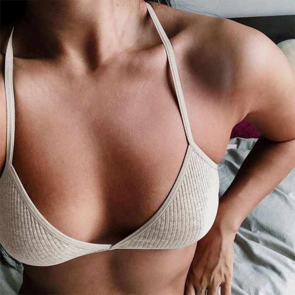 women's swimwear comfort cotton bras for women thin french style bralette deep v triangle cup cross beauty back bra small size, White;black
women's swimwear comfort cotton bras for women thin french style bralette deep v triangle cup cross beauty back bra small size, White;black