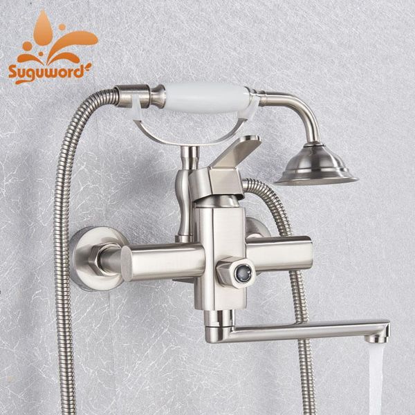 brushed nickel bathtub faucet and cold switch with tub wall mounted mixer tel shape long spout style bathroom shower sets
brushed nickel bathtub faucet and cold switch with tub wall mounted mixer tel shape long spout style bathroom shower sets