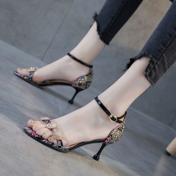 luxury dress shoes fairy style sandals high heeled open toe one line belt summer 2021 rivet thin heel net red versatile women's sho, Black
luxury dress shoes fairy style sandals high heeled open toe one line belt summer 2021 rivet thin heel net red versatile women's sho, Black