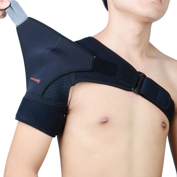 shoulder support brace reathable adjustable sport compression braces strap wrap belt for rotator cuff injury relief, Black;blue
shoulder support brace reathable adjustable sport compression braces strap wrap belt for rotator cuff injury relief, Black;blue