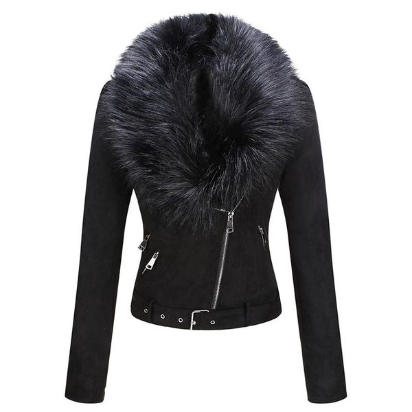 Women's Leather & Faux Geschallino 2021 Winter Jacket Thick Warm Suede Short Coat Detachable Fur Collar Jackets Outwear, Black
Women's Leather & Faux Geschallino 2021 Winter Jacket Thick Warm Suede Short Coat Detachable Fur Collar Jackets Outwear, Black